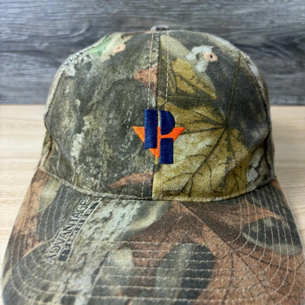 PI Hat Cap Snap Brown‎ Green Camo Outdoors Adjustable